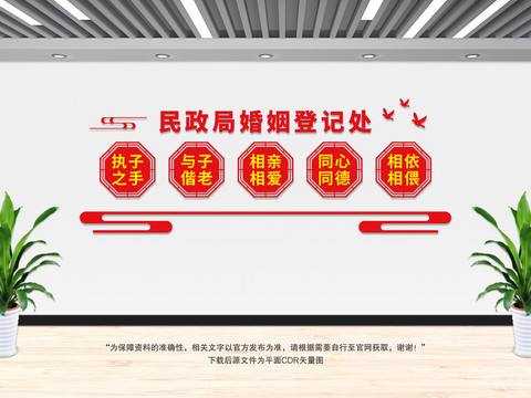 婚姻登記處文化墻