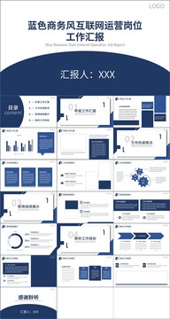 互联网运营工作汇报PPT模板