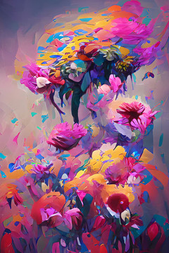 抽象花卉組合