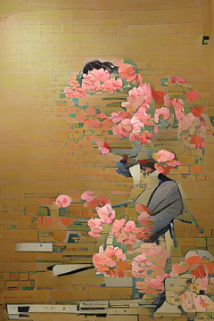 中國風花卉