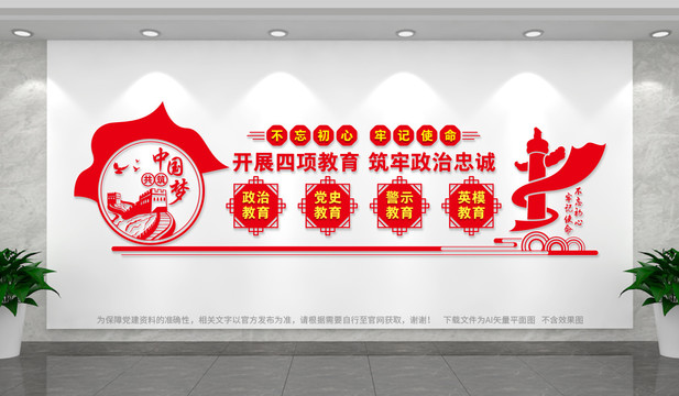 四項(xiàng)教育文化墻