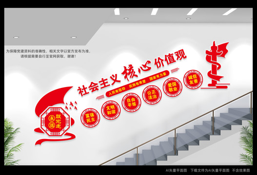 核心價(jià)值觀樓道文化墻