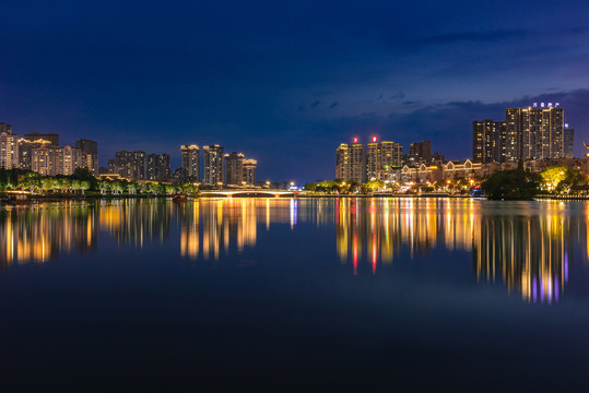 眉山城市建筑夜景风光