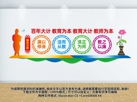 廉潔從教文化墻