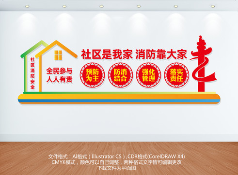 社區(qū)消防安全文化墻
