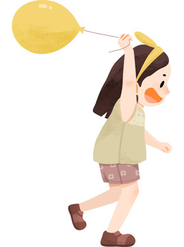 三孩時代拿氣球的女孩