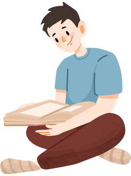 三孩時代看書的爸爸
