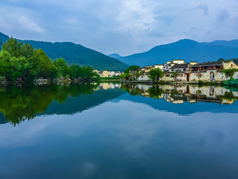 宏村湖明经湖南湖月沼湖