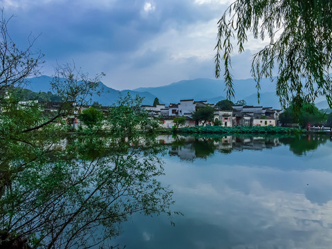 宏村湖明经湖南湖月沼湖