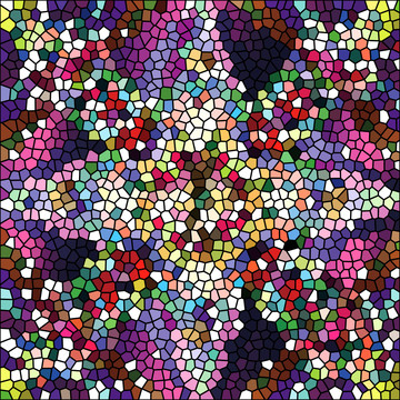 彩色幾何教堂玻璃