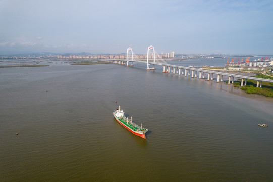 水东湾大桥远眺航拍