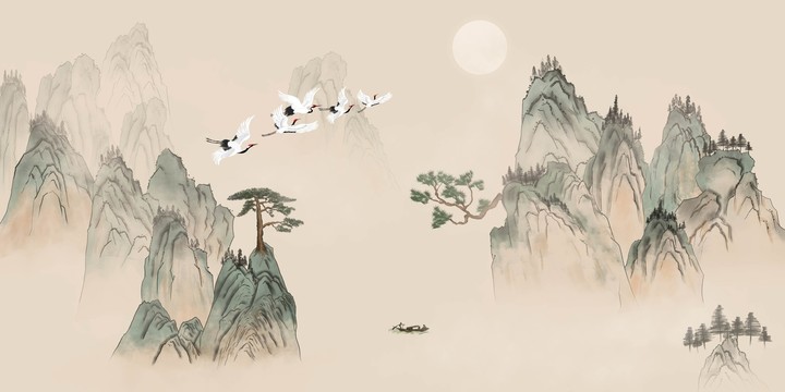新中式山水畫