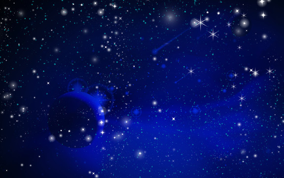 璀璨藍(lán)色星空