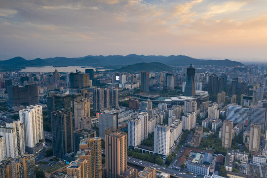 浙江杭州市拱墅区朝晖地区风光