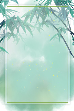 中國風竹葉古風背景