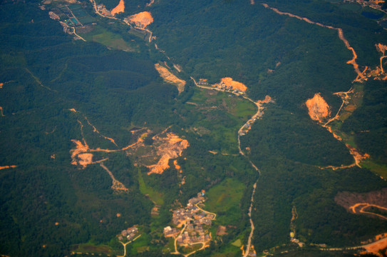 山区乡村航拍