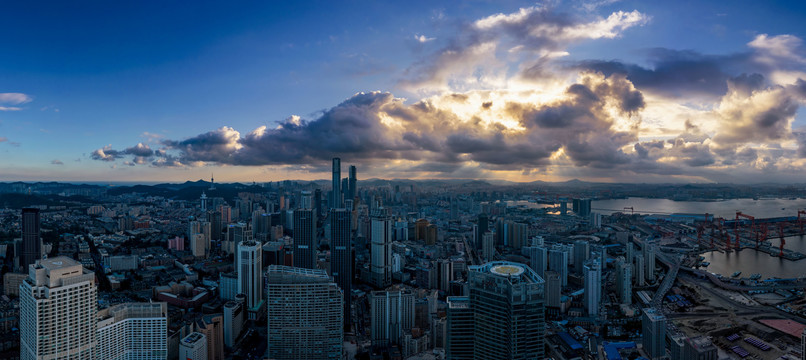 大连城市全景航拍