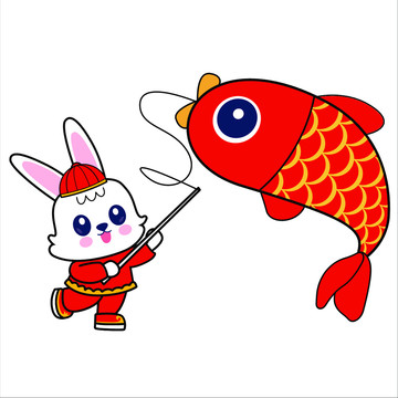 兔年吉祥年年有余錦鯉魚