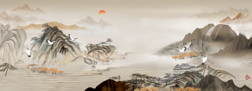 新中式山水畫
