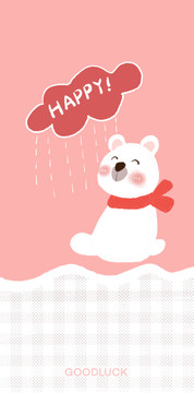 淋雨的北極熊手機殼