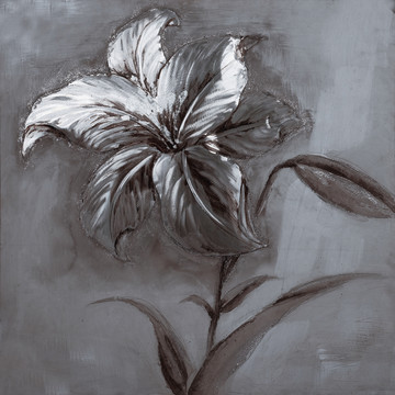 現(xiàn)代花卉肌理裝飾畫