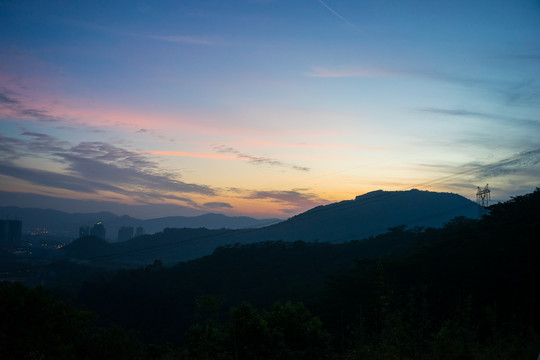 广州黄埔华圣寺晚霞