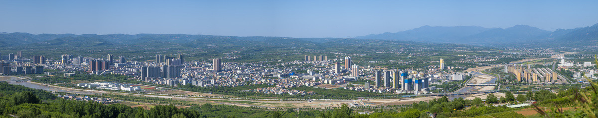 蓝田县城全景图