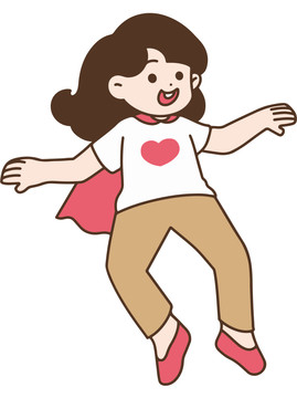 父親節(jié)貼紙超人女孩