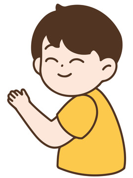 父親節(jié)貼紙黃衣服男孩
