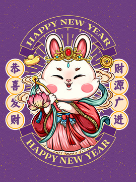 玉兔插畫