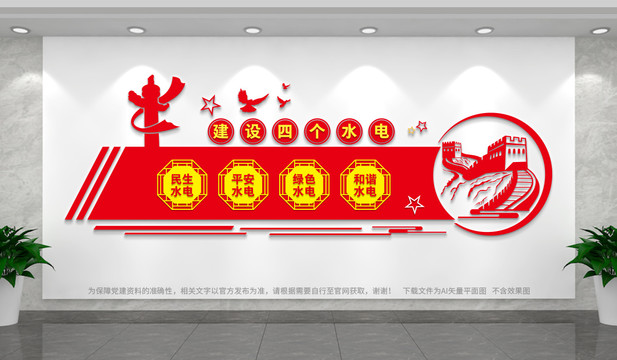 四個水電文化墻