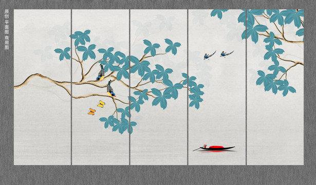 原創(chuàng)花鳥裝飾畫
