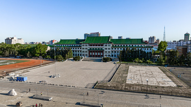 中国长春城区建筑景观文化广场