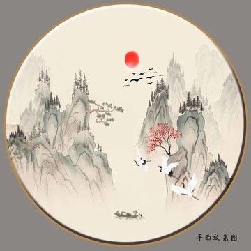 中国风山水画