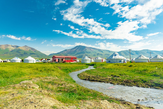 新疆独库公路草原露营