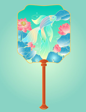荷花插畫