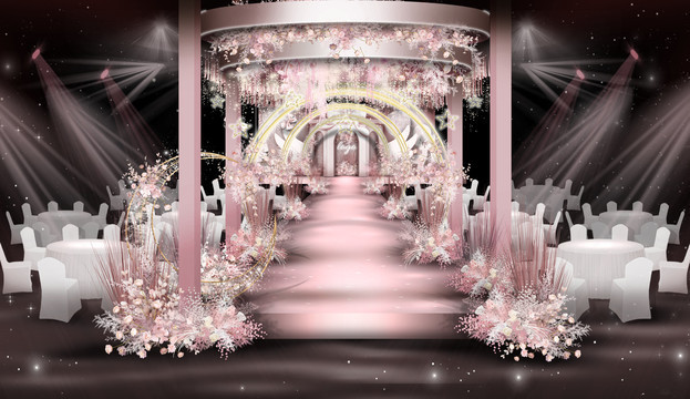粉色美少女夢幻婚禮儀式區(qū)