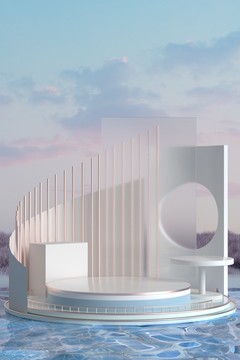 c4d立體展臺