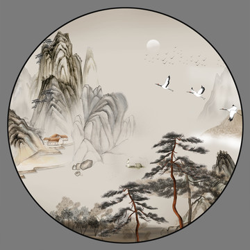 中式國畫山水