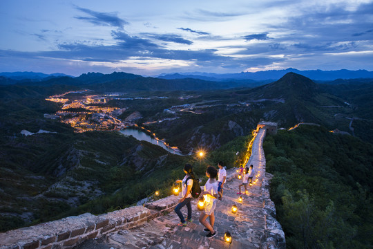 长城夜景