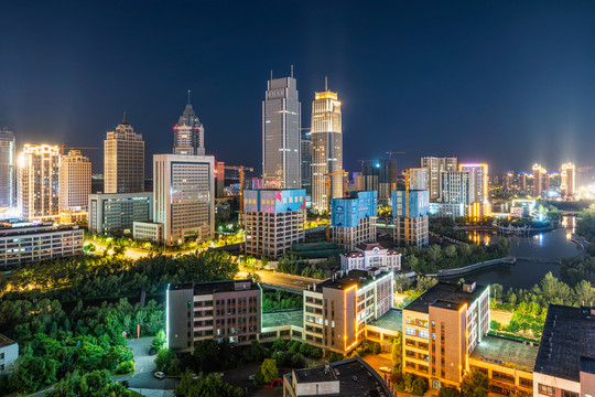 哈尔滨江北新区城市夜景