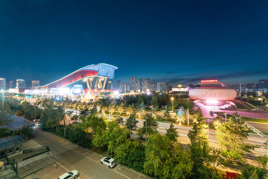 哈尔滨江北新区城市夜景