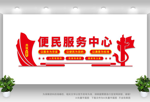 便民服務(wù)中心文化墻