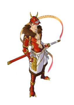 夜叉武士插畫人物