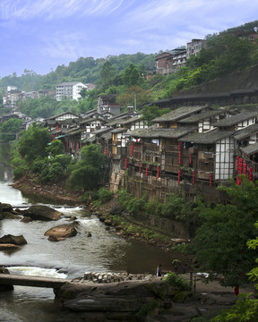 中山古镇全景