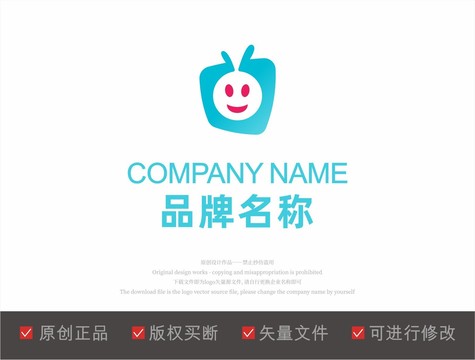 卡通笑脸标志LOGO