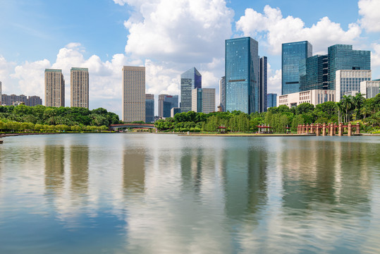 佛山千灯湖公园建筑楼风景