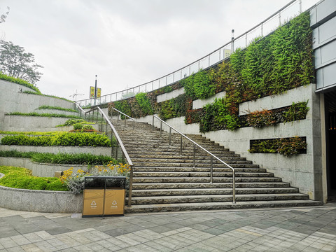 绿植台阶