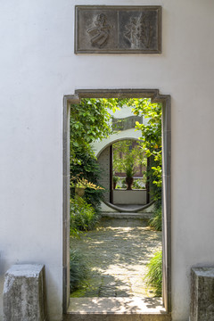 古典园林门洞框景