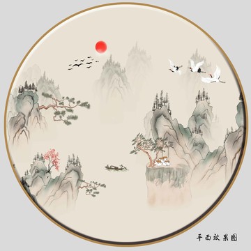 古風(fēng)山水古典水墨畫